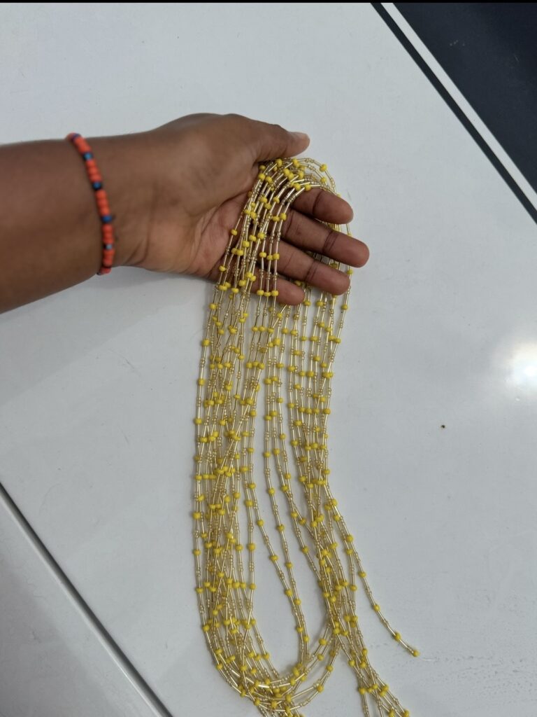 Yellow waistbeads