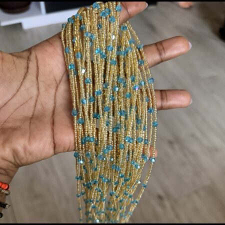Blue crystal waistbeads