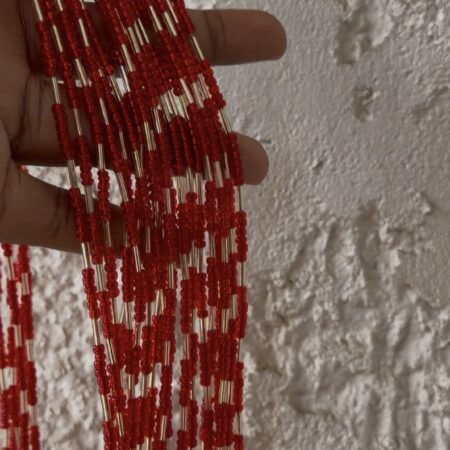Red & gold waistbead
