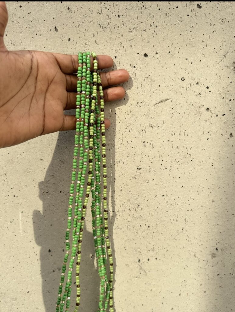 Green crystal waistbeads