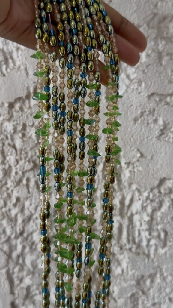Green shards waistbeads