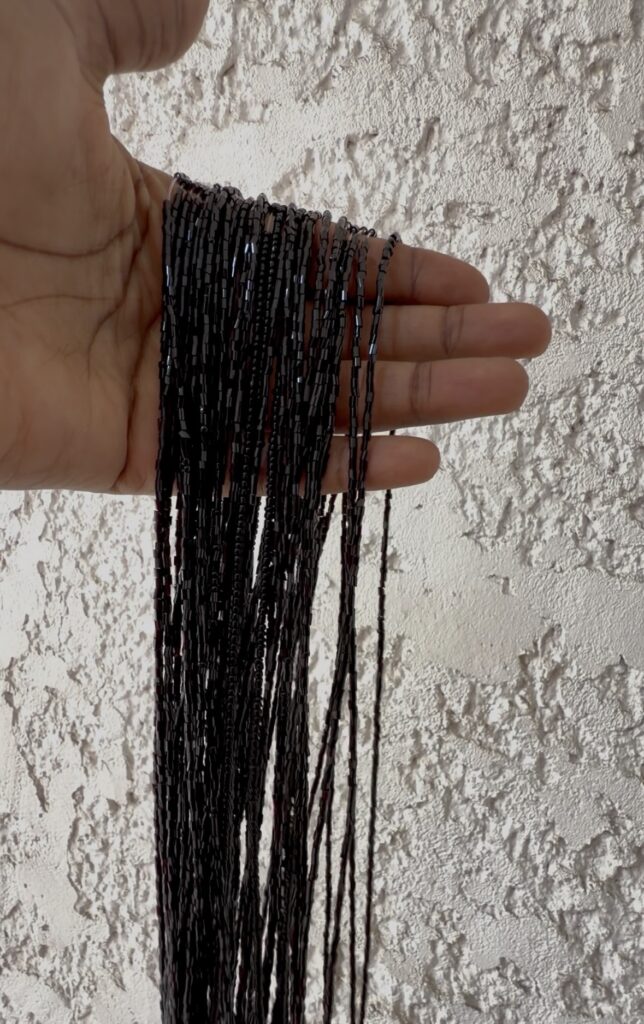 Black crystal waistbeads